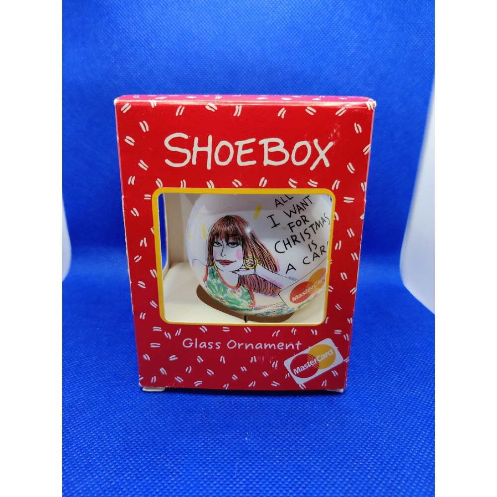 Shoebox MasterCard Glass Ornament